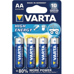 VARTA Αλκαλικές High Energy Μπαταρίες, 4 x AA | Varta