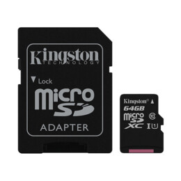 KINGSTON (SDCS) Memory Card 64GB Class 10 + Adapter/Mobile | Kingston