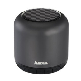 HAMA 173178 Steel Drum Portable Bluetooth Speaker, Gray | Hama
